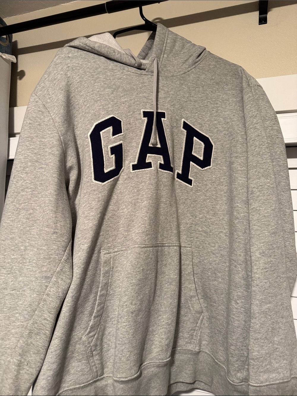 GAP Gray Hoodie with Navy Lettering